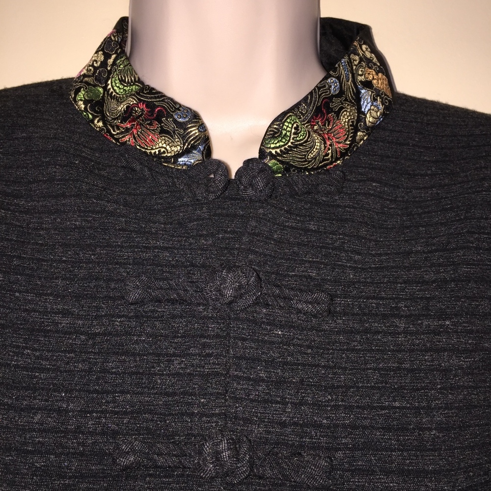 April Cornell Black Lined Patterned Jacket/Lined - image 6